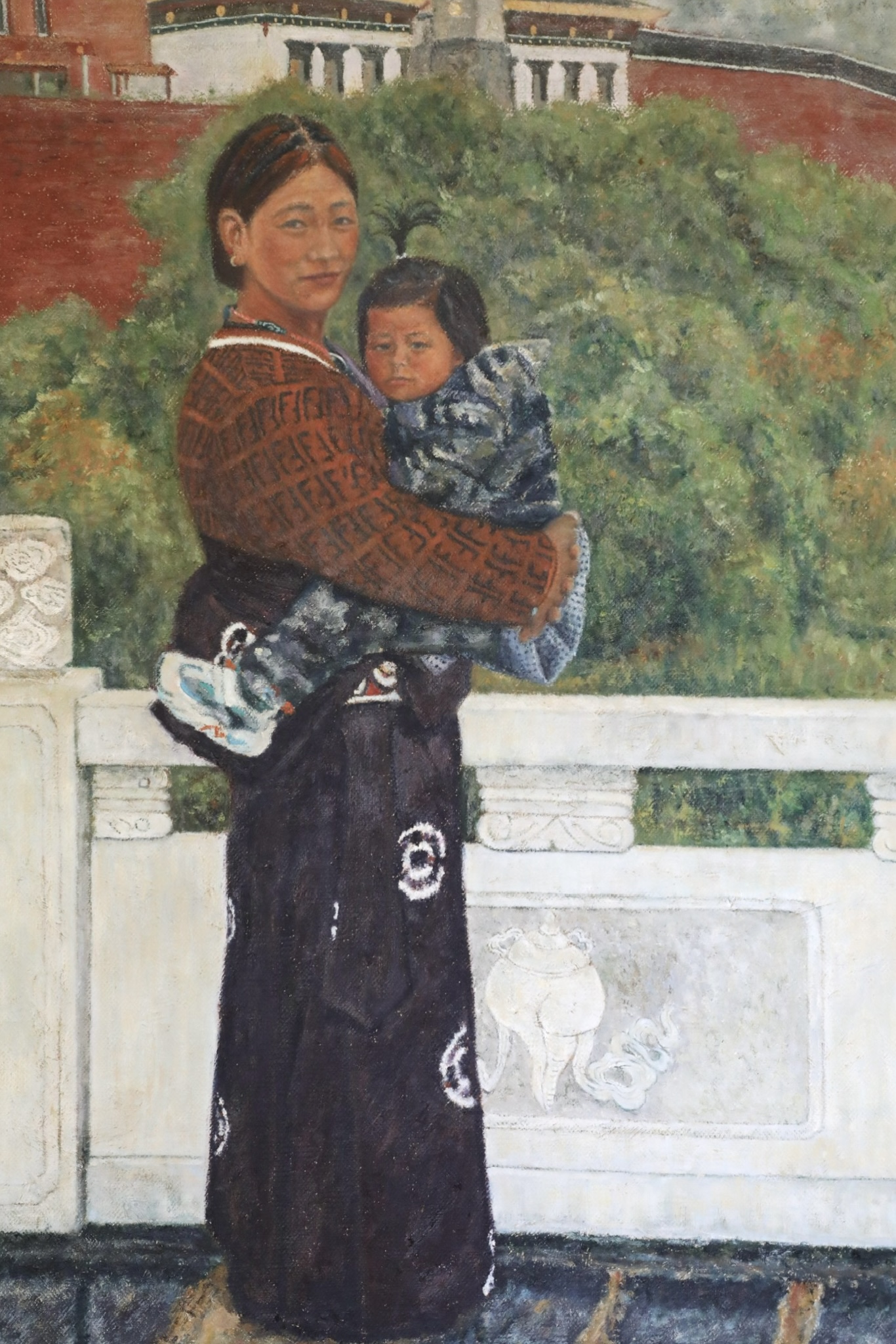 藏族母子 （Tibetan mother and baby)