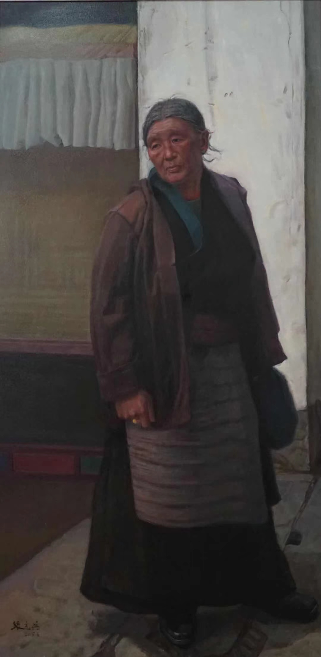 拉卜楞寺前的藏族妇女