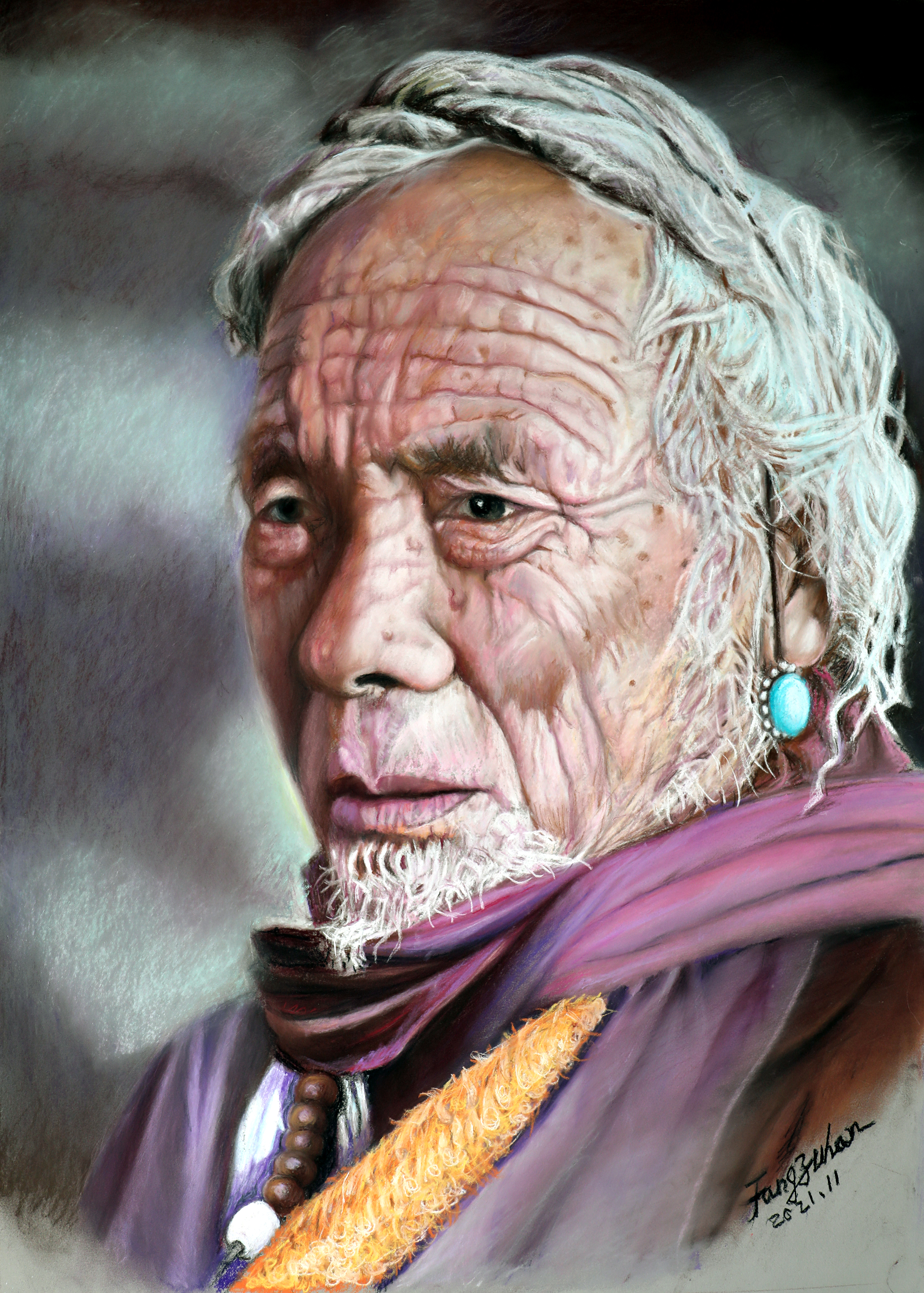 《藏族老人》