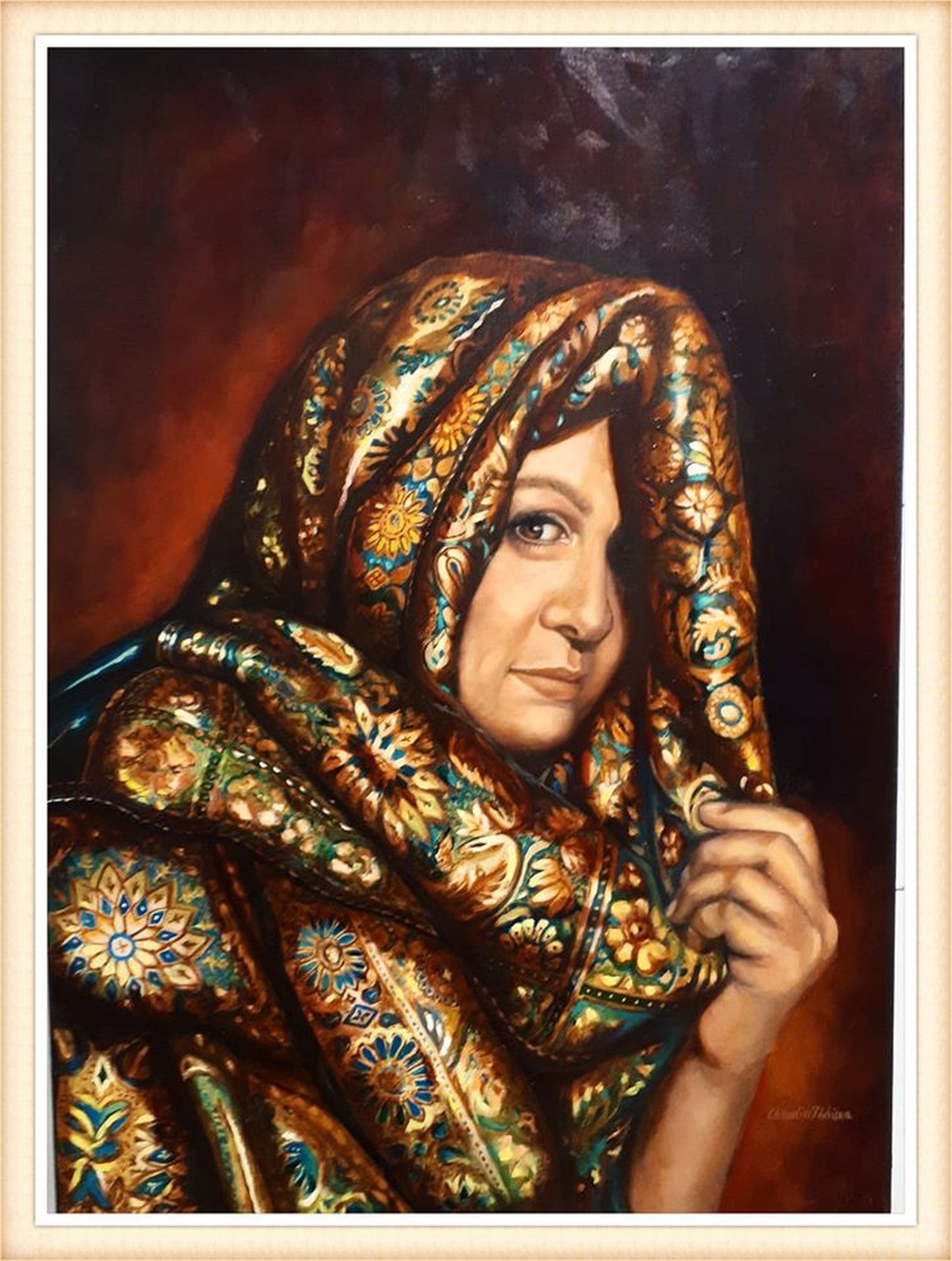  Female Portrait with Iranian Cloth 