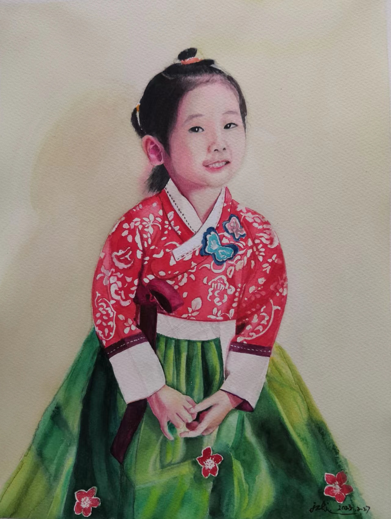 《朝鲜族小女孩》