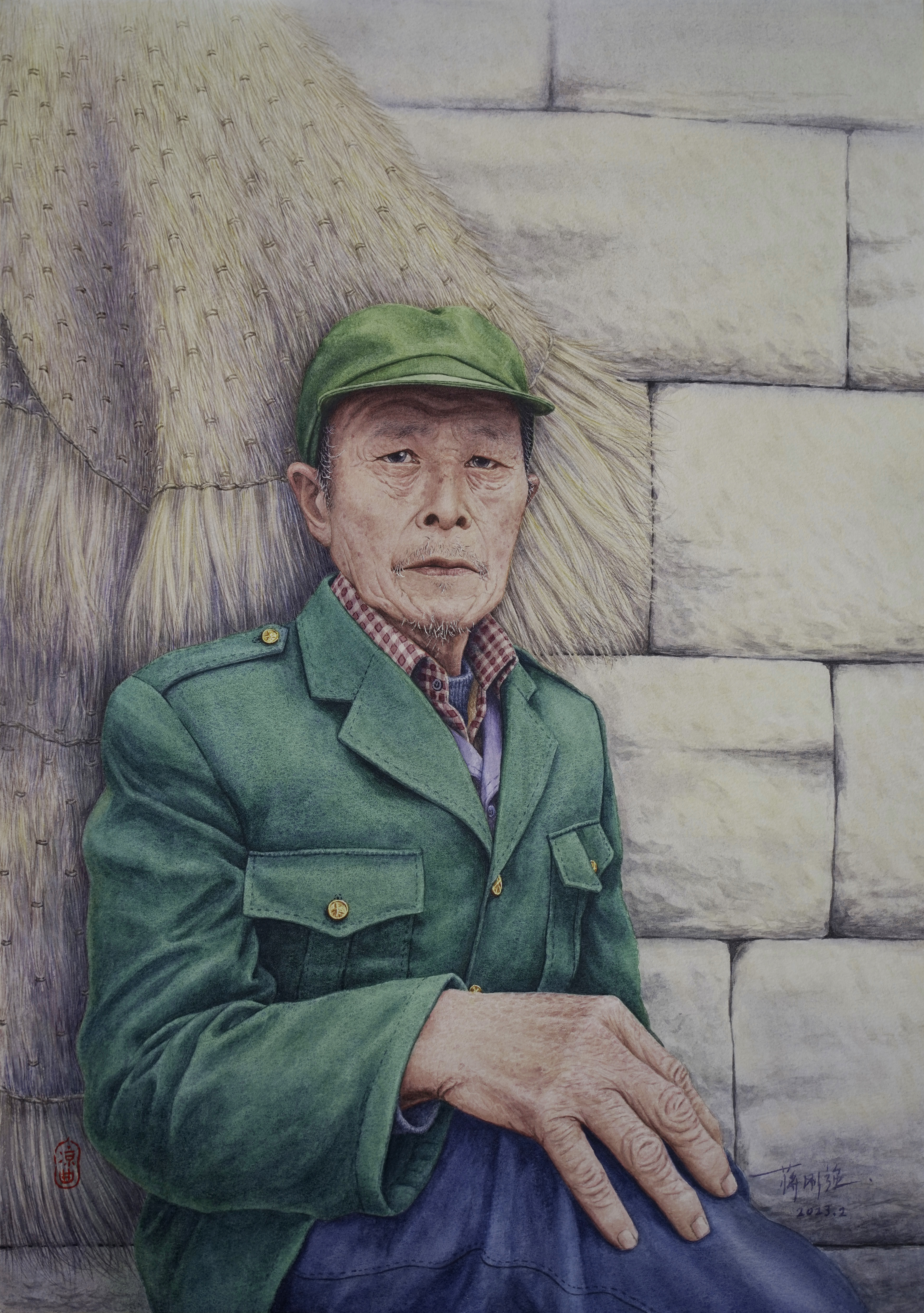 《我的父亲蒋茂顺》-  53×37cm-人物-2023