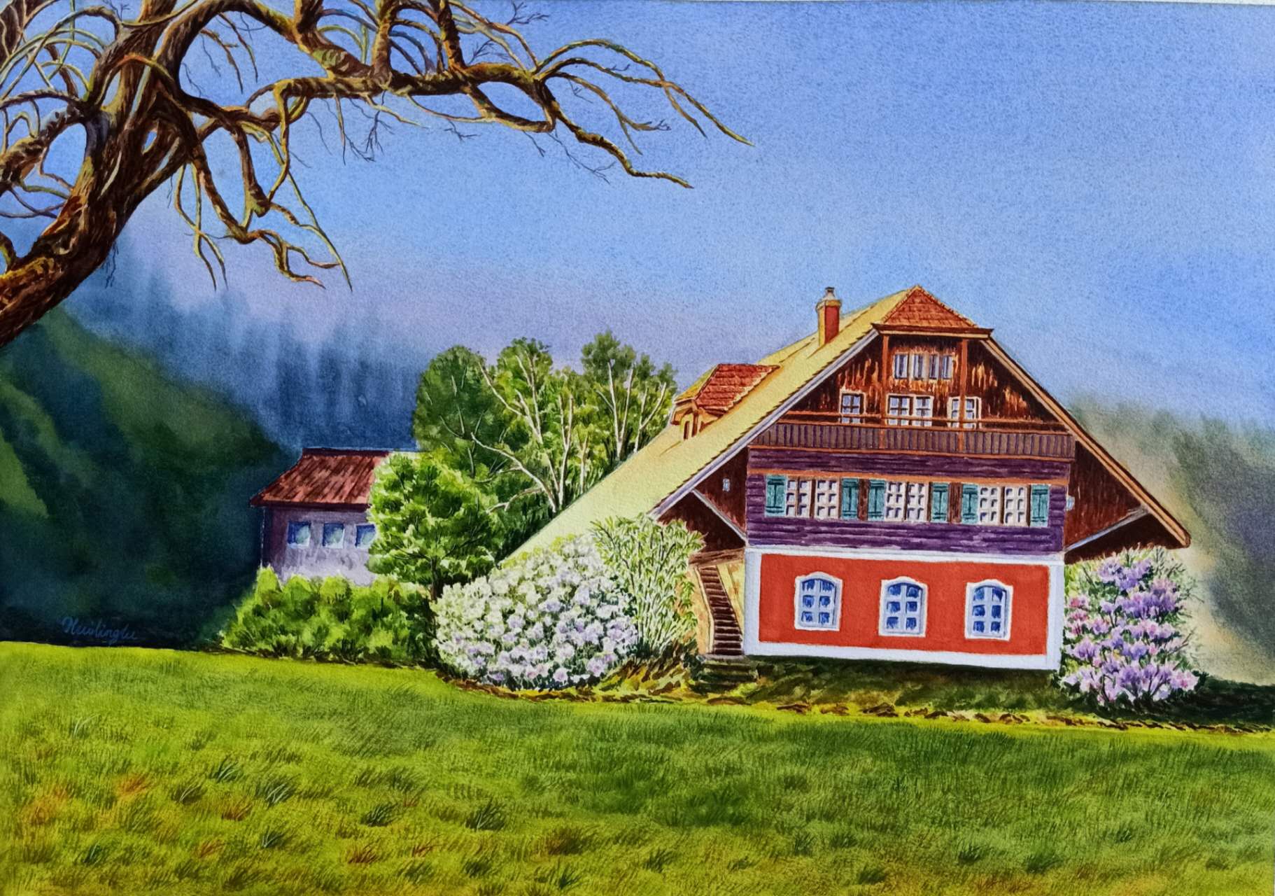 《谧Friedliche Stimmung》- 54×39cm-风景-2023