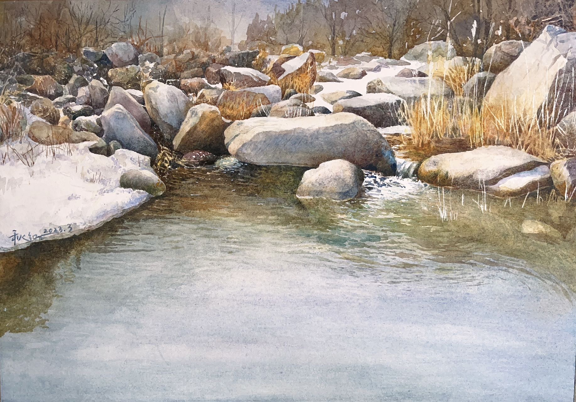 《忆往溪》-  26×36cm-风景-2023