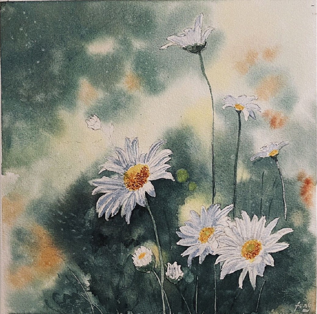 《花开不并百花丛》-26×26cm-静物-2023
