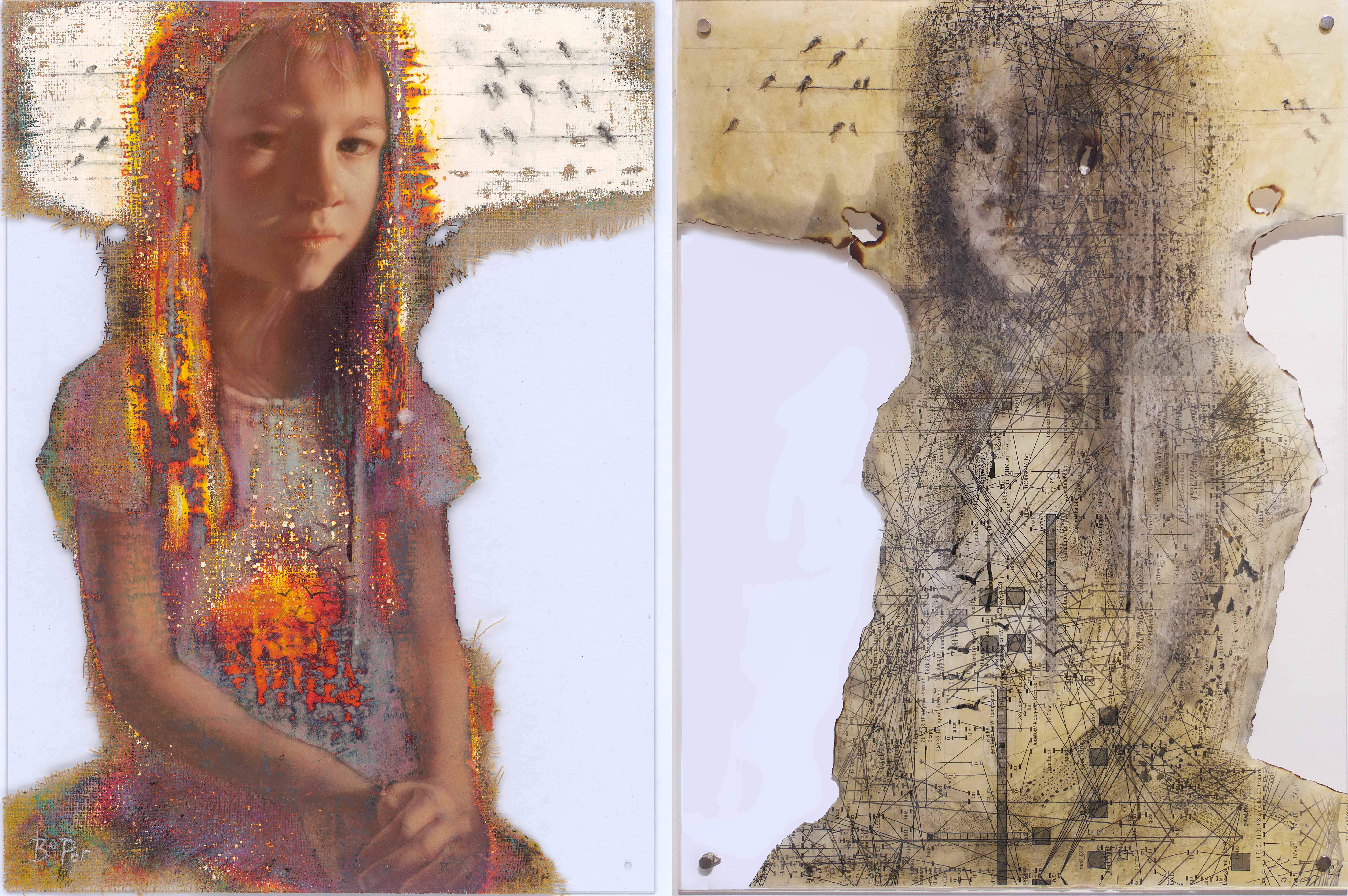 TRANSFER-Something burns in me, diptych