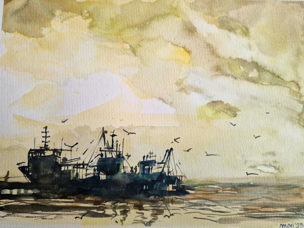 Backlight at the harbour
