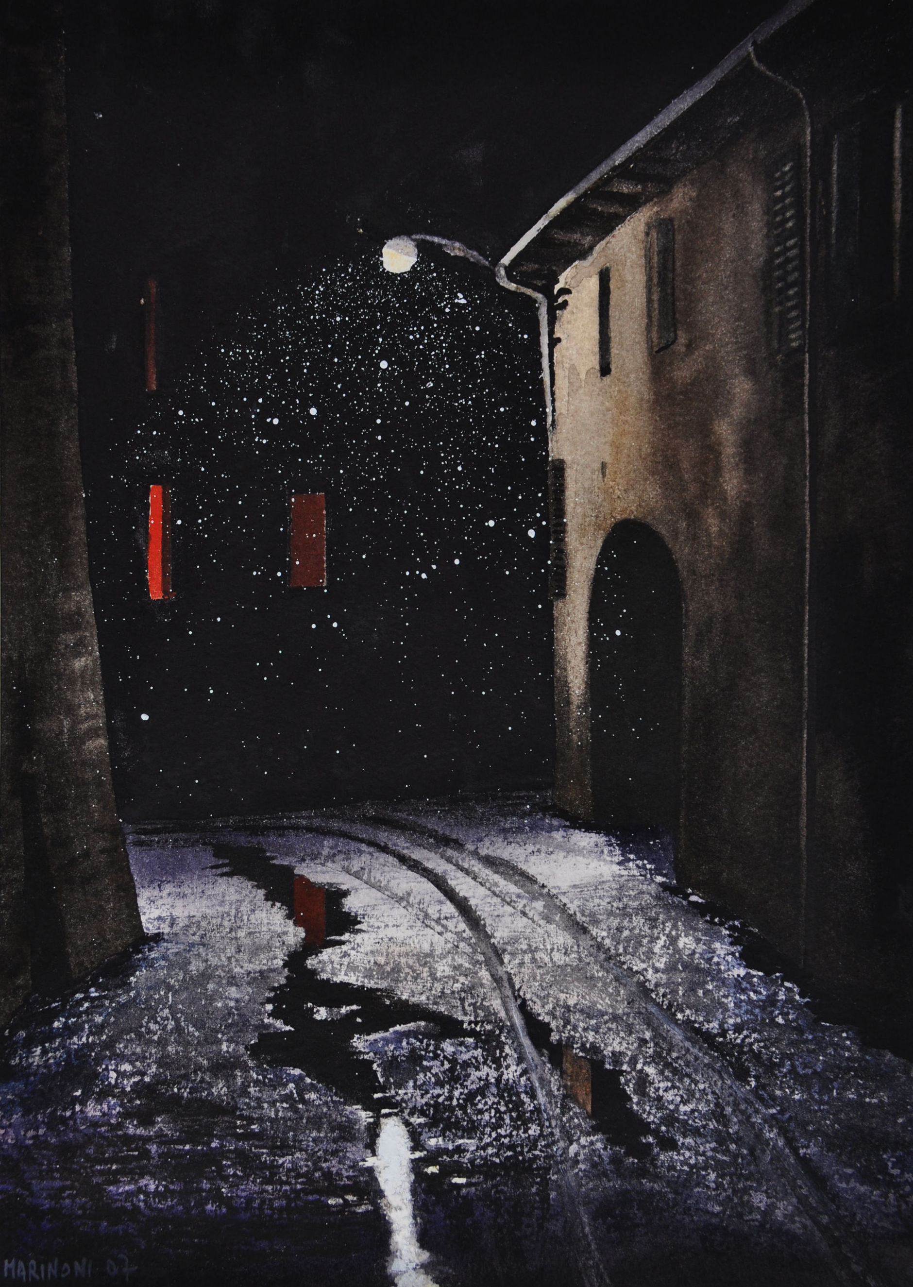   NIGHT SNOWFALL