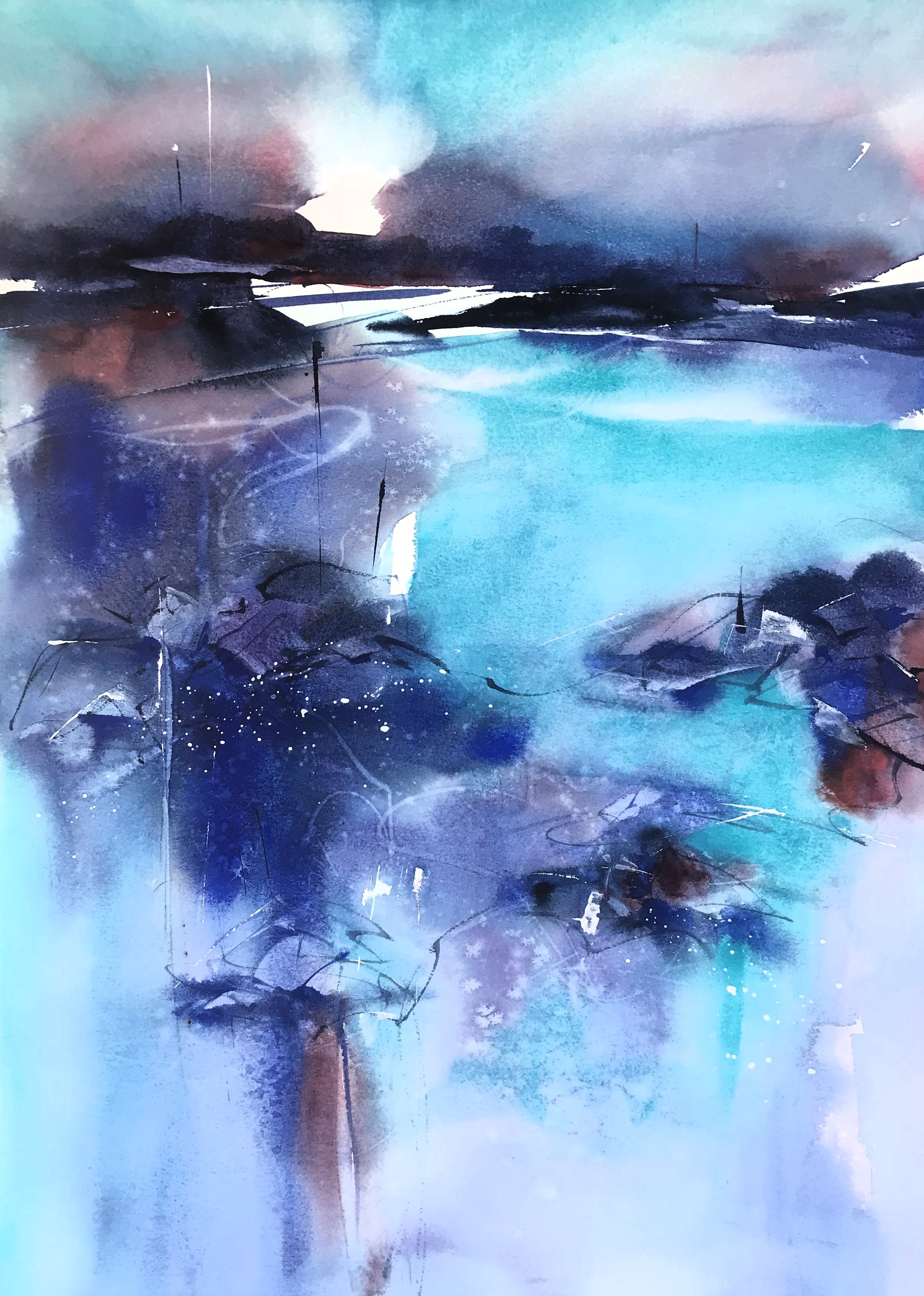 Rêverie en bleu opale