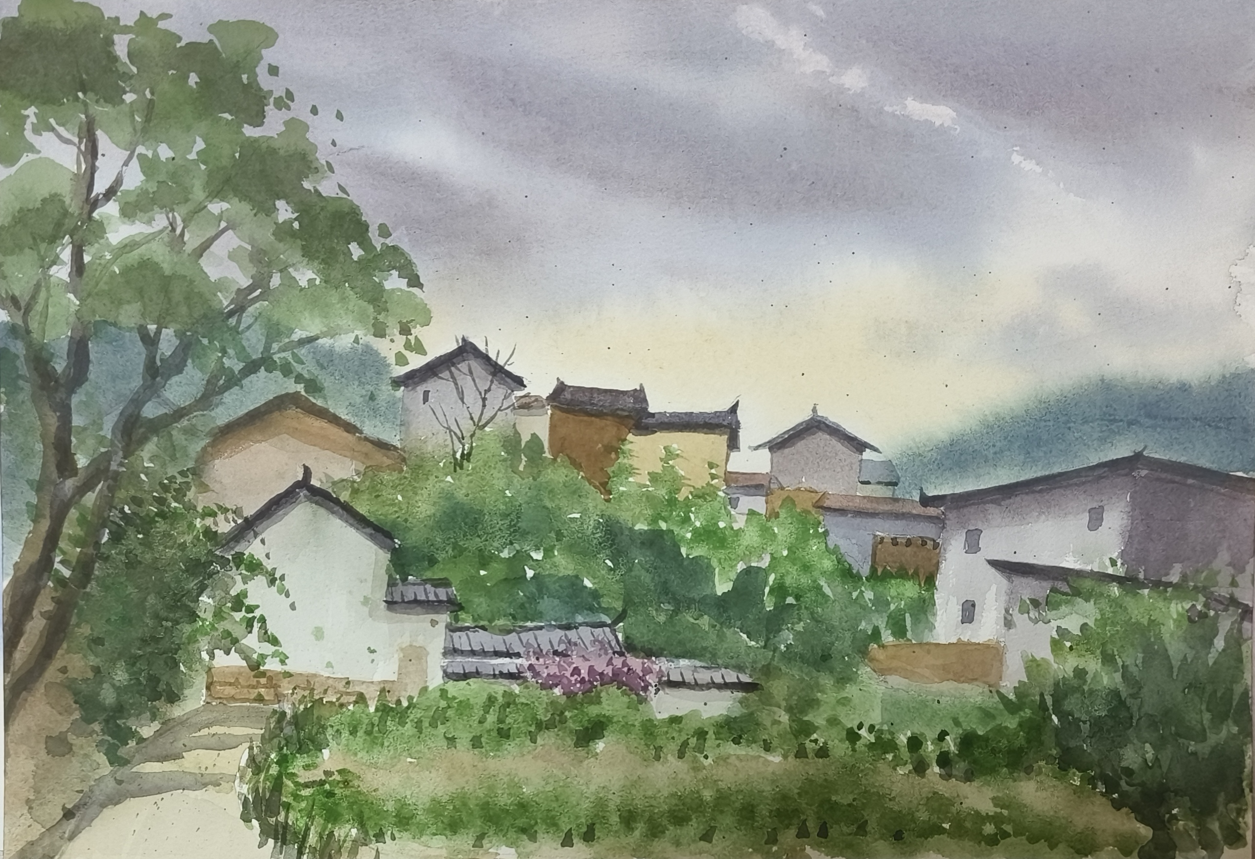 《温水村小景》