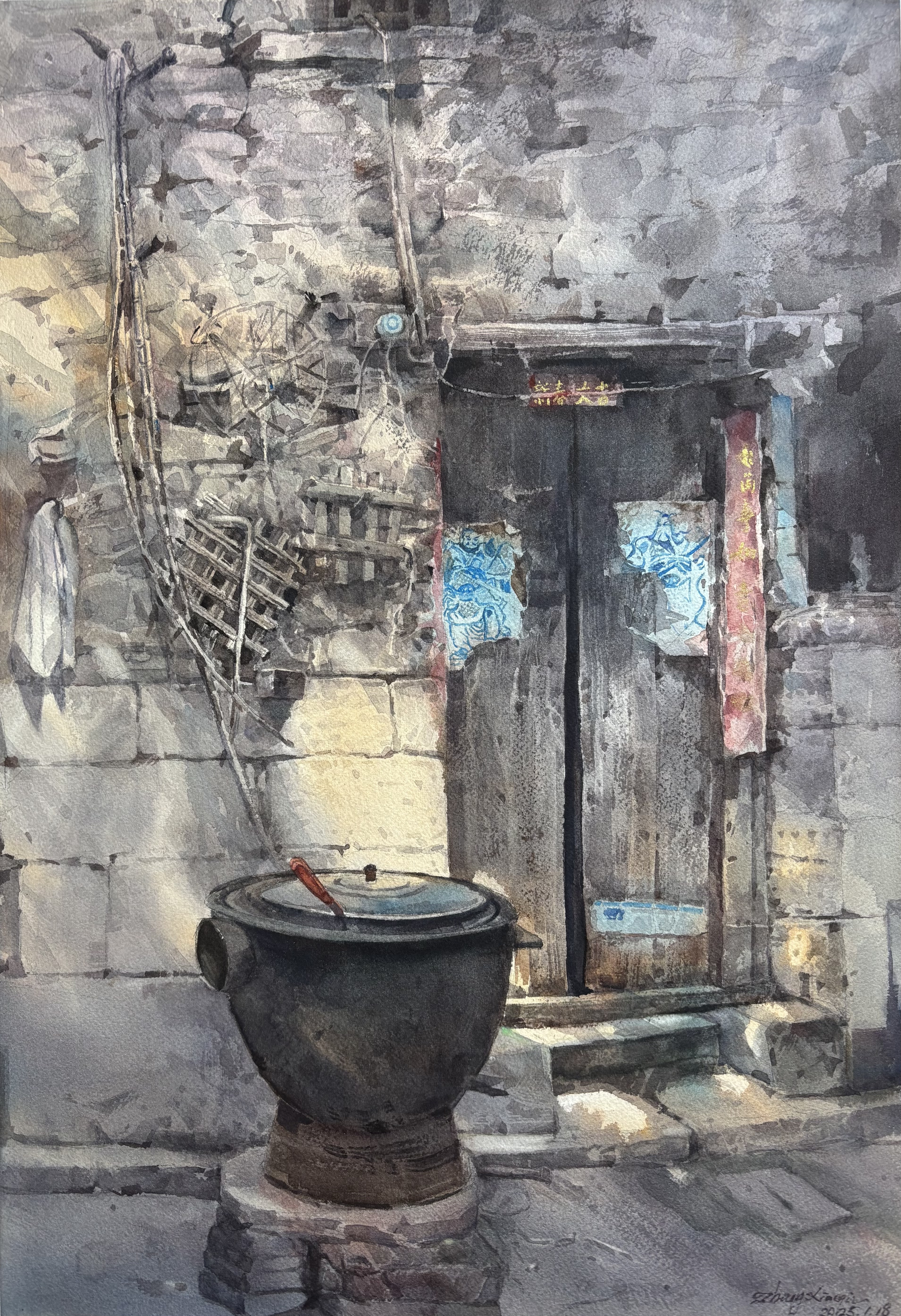 岁月斑驳的门扉