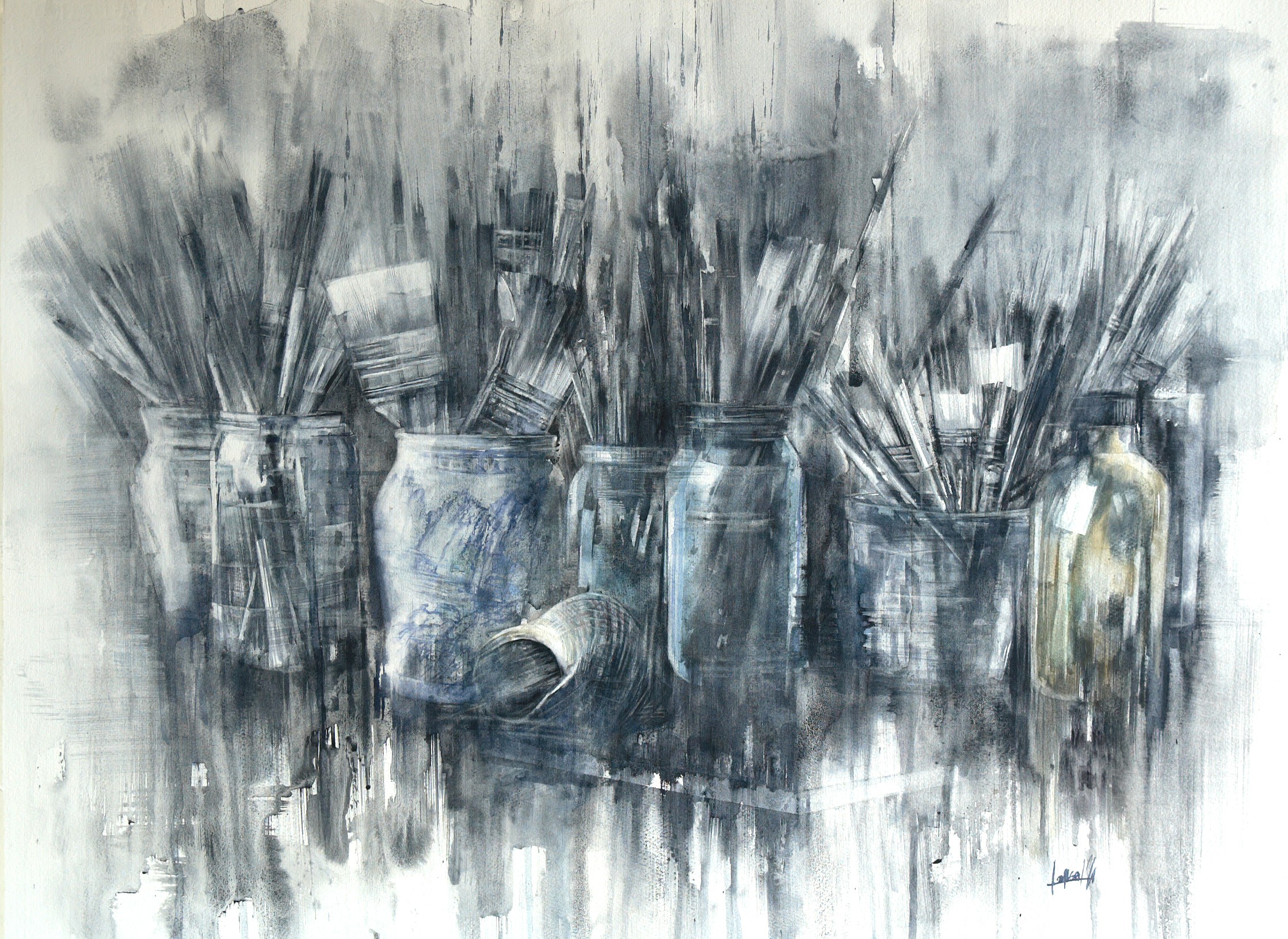 blue still life
